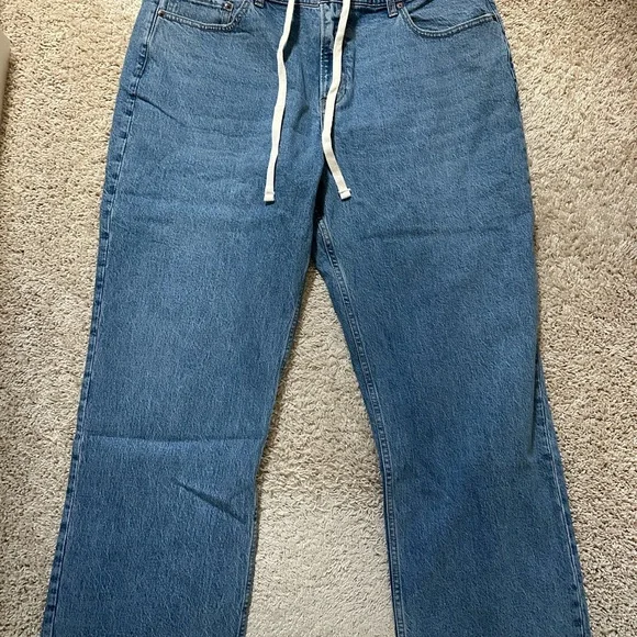 Abercrombie & Fitch Curve Love Low Rise Baggy Jeans Womens 34 Regular NWT - Picture 7 of 10